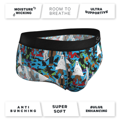  The Monster Smash | Halloween Characters Ball Hammock® Pouch Underwear Briefs