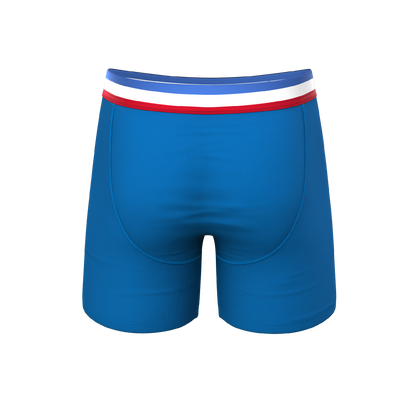  The Morning Glory | Blue With USA Waistband Ball Hammock® Pouch Underwear