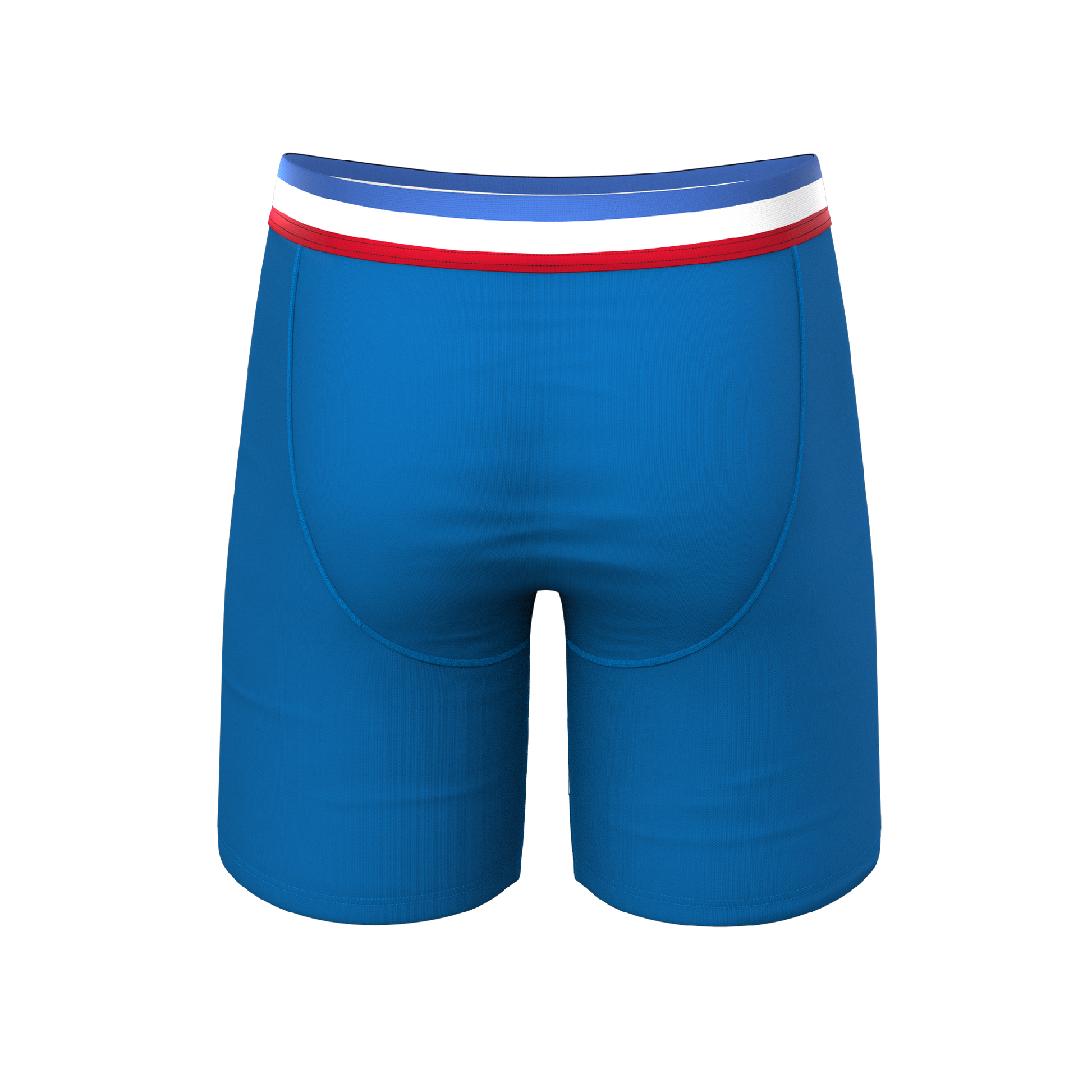  The Morning Glory | Blue With USA Waistband Long Leg Ball Hammock® Pouch Underwear With Fly