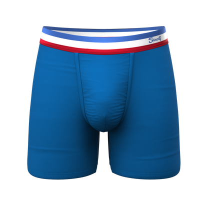  The Morning Glory | Blue With USA Waistband Ball Hammock® Pouch Underwear