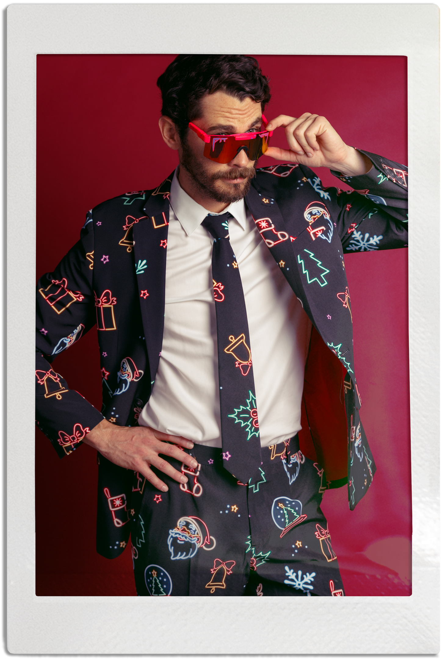  The Naughty Neon Noel | Neon Lights Christmas Suit