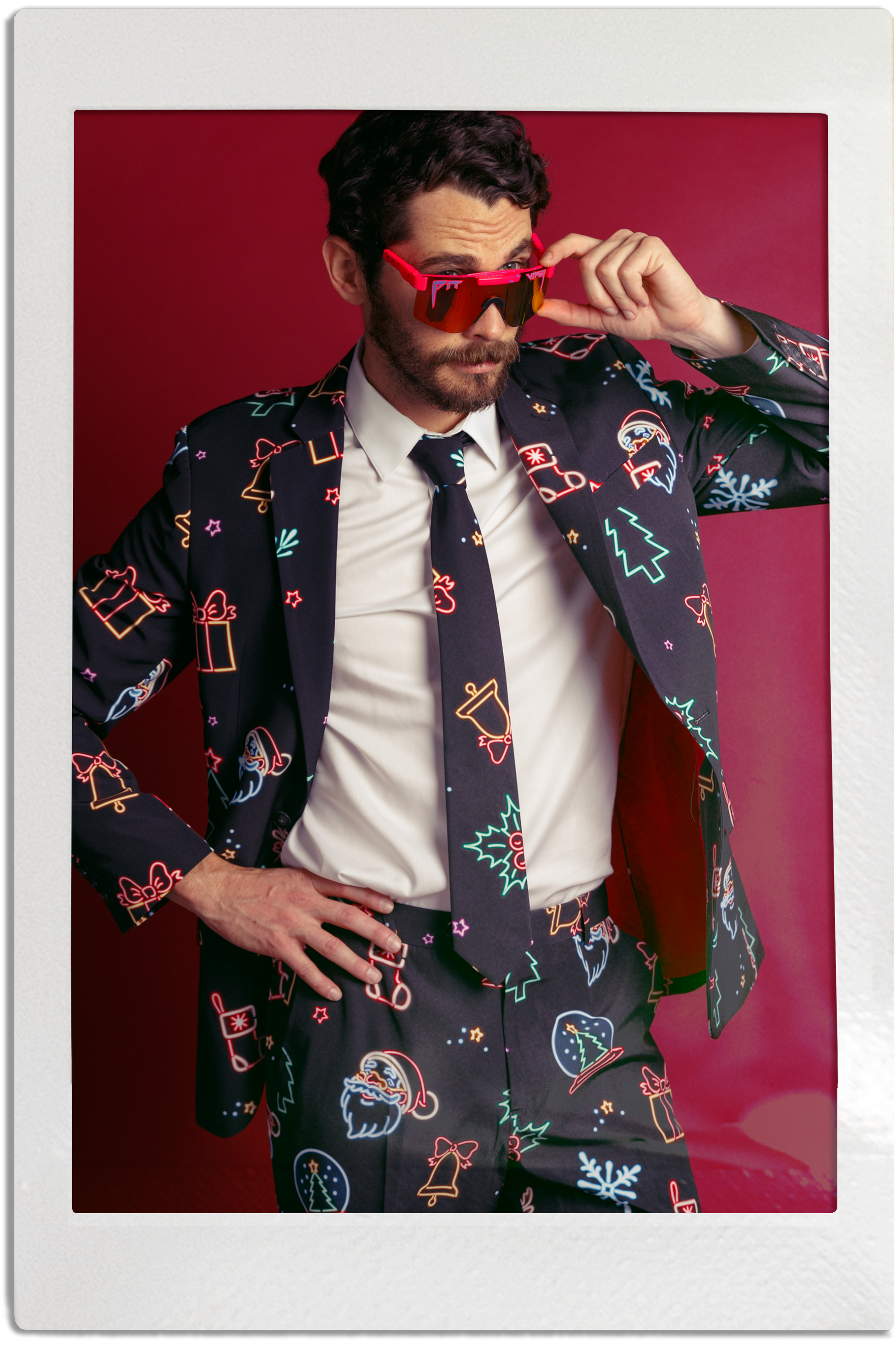  The Naughty Neon Noel | Neon Lights Christmas Suit