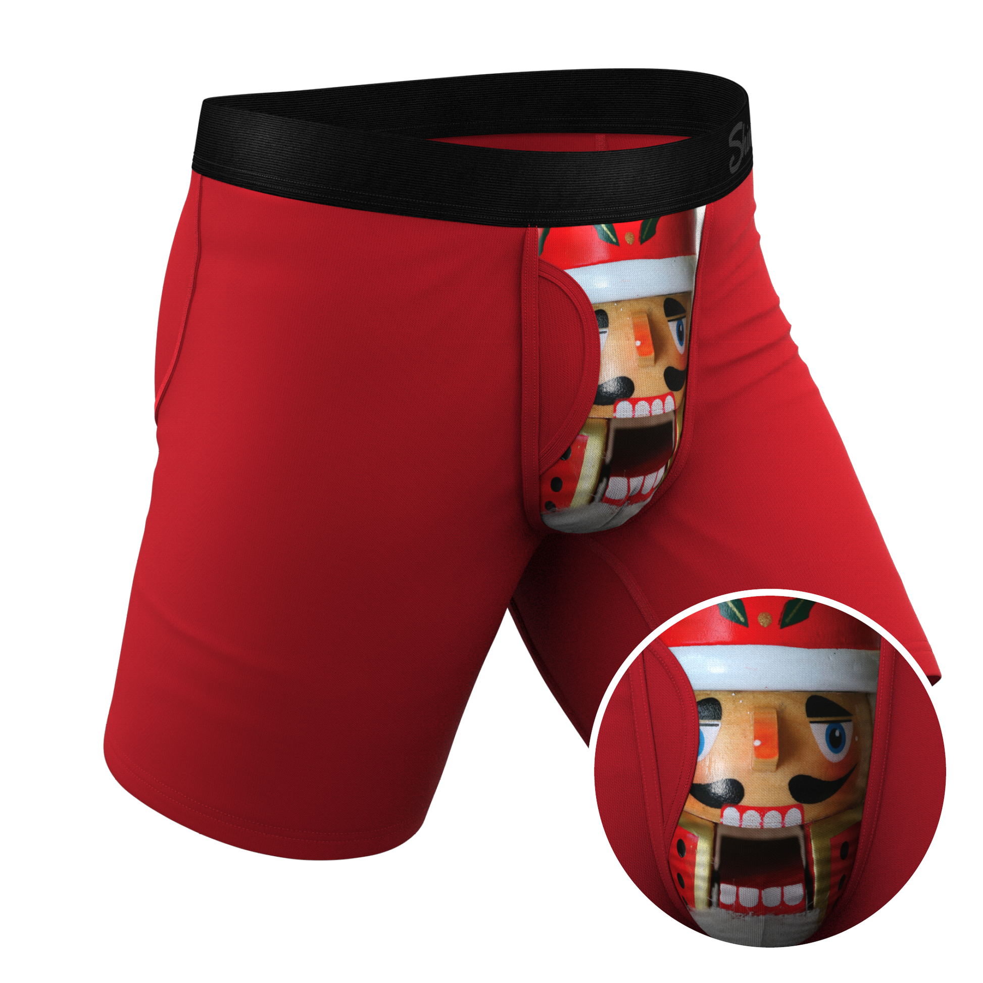  The Nutcrack-Him | Nutcracker Christmas Long Leg Ball Hammock® Pouch Underwear With Fly