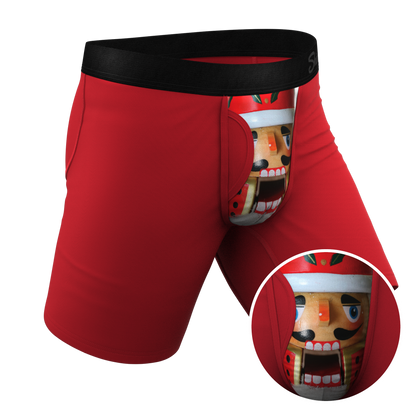  The Nutcrack-Him | Nutcracker Christmas Long Leg Ball Hammock® Pouch Underwear With Fly