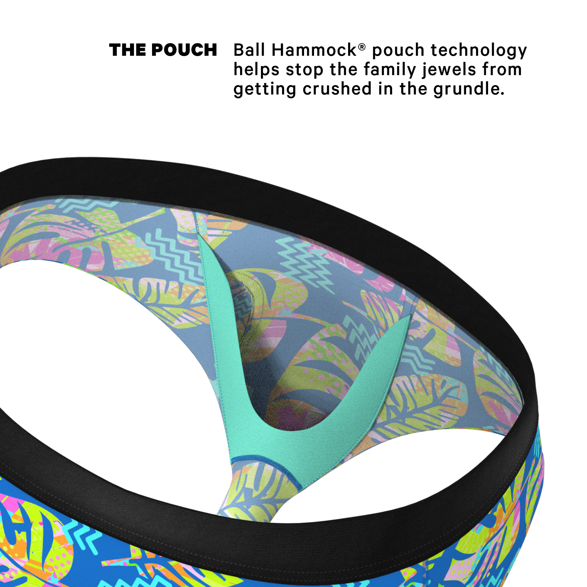  The Oahu Rendezvous | Tropical Leaves Ball Hammock® Pouch Underwear Briefs