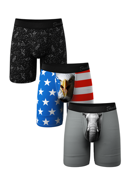  The Panty Dropper | Long Leg Ball Hammock® Pouch Boxers With Fly 3 Pack