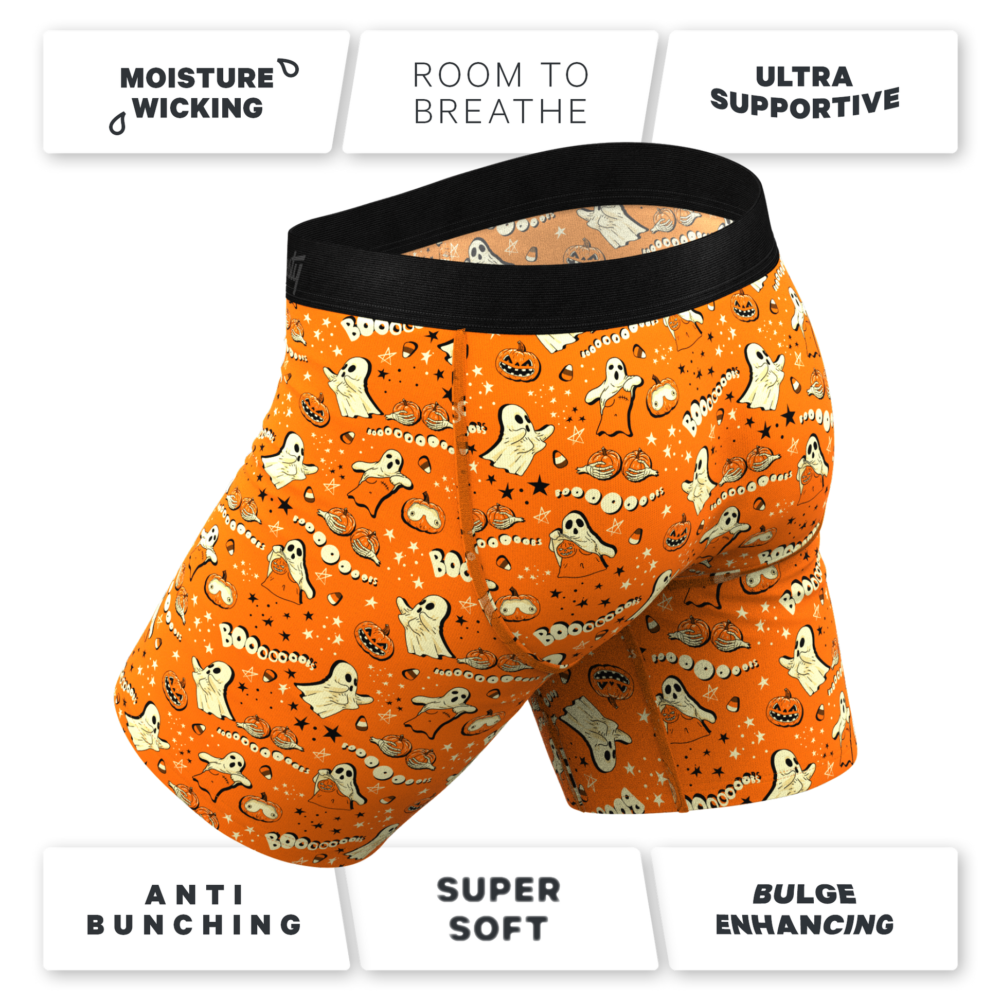  The Paranormal Entitty | Ghost Busts Long Leg Ball Hammock® Pouch Underwear With Fly