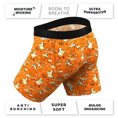  The Paranormal Entitty | Ghost Busts Long Leg Ball Hammock® Pouch Underwear With Fly