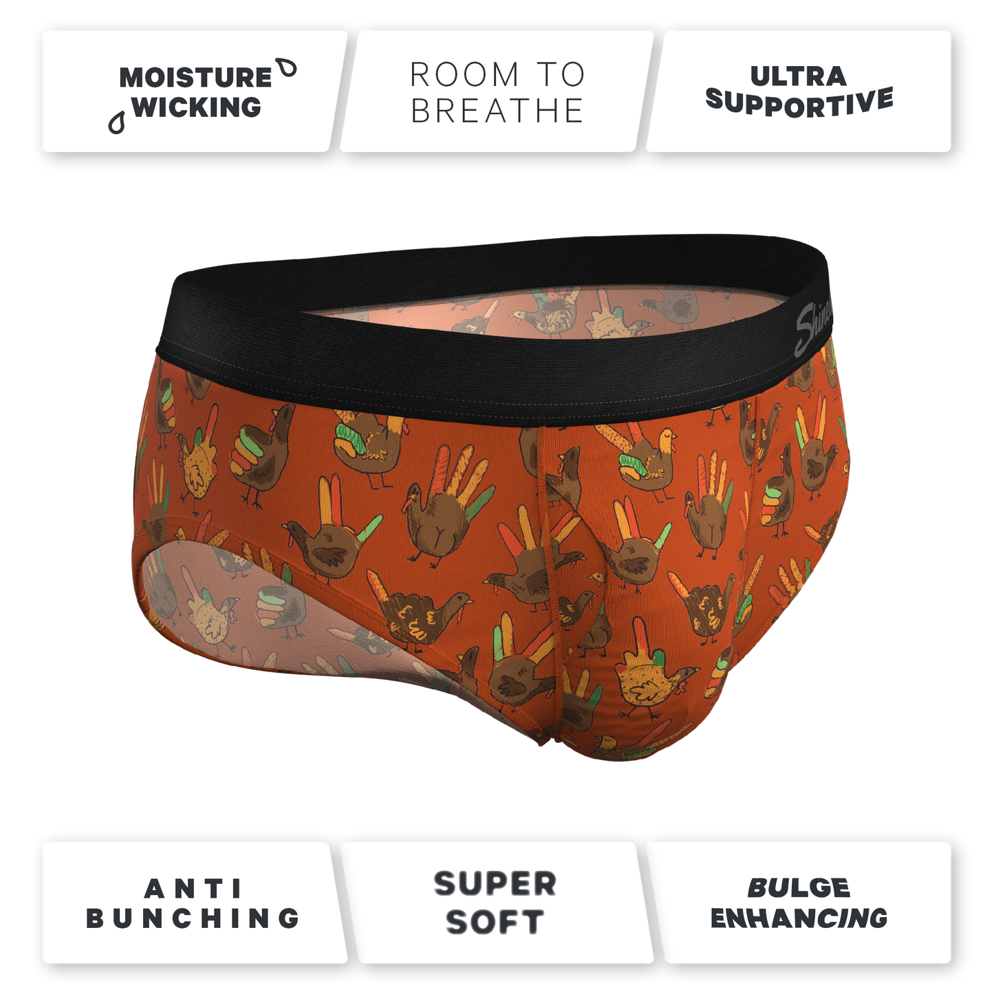  The Party Fowl | Thanksgiving Turkey Ball Hammock Pouch® Underwear Briefs