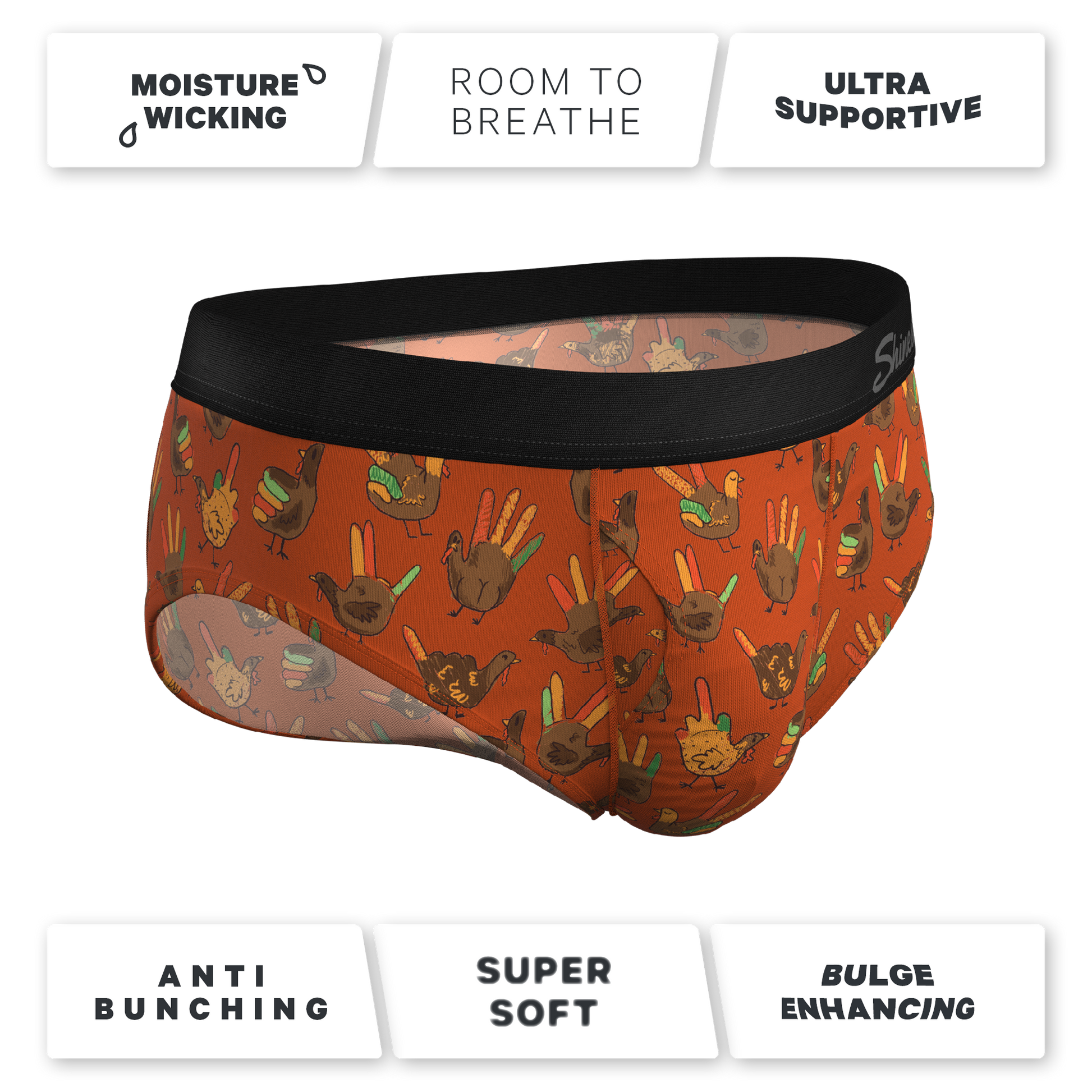  The Party Fowl | Thanksgiving Turkey Ball Hammock Pouch® Underwear Briefs