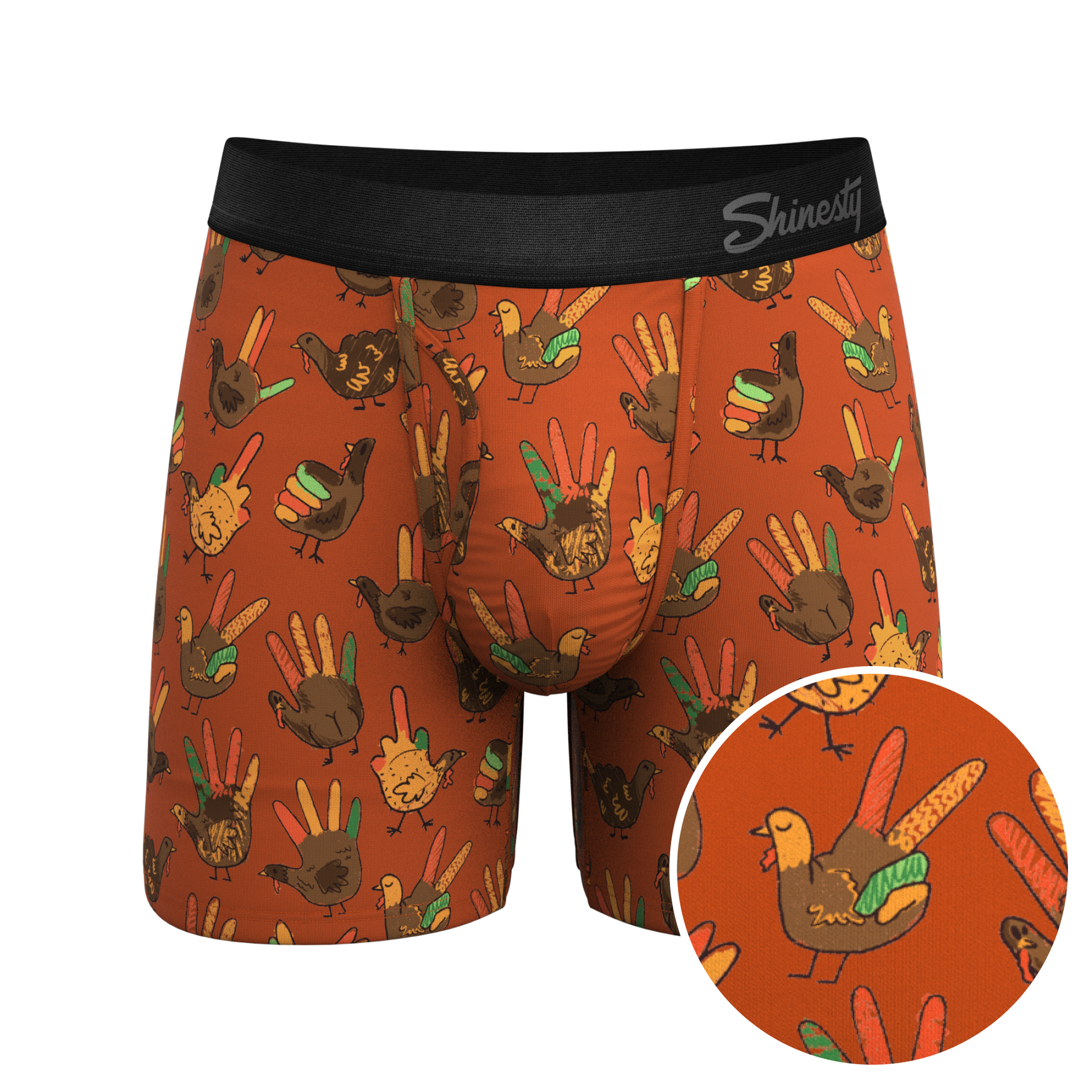  The Party Fowl | Thanksgiving Turkey Ball Hammock® Pouch Underwear With Fly