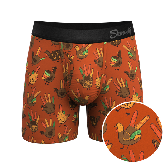 The Party Fowl | Thanksgiving Turkey Ball Hammock® Pouch Underwear With Fly