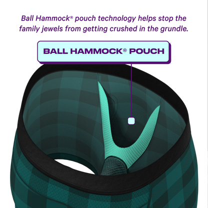  The Plaid And Simple | Green Plaid ParadICE™ Cooling Ball Hammock® Underwear