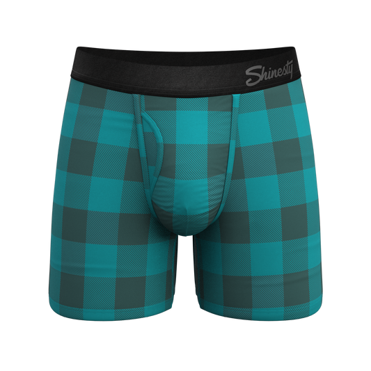  The Plaid And Simple | Green Buffalo Check Ball Hammock® Pouch Underwear With Fly