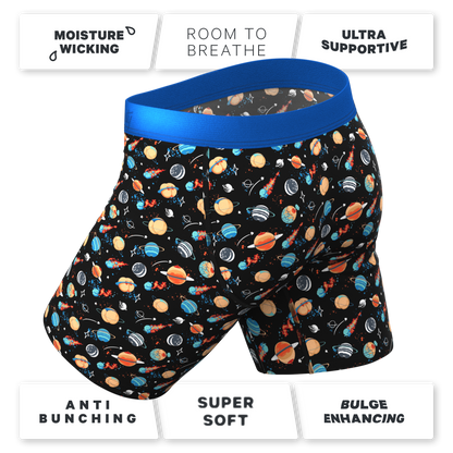  The Personal Space | Outer Space Long Leg Ball Hammock® Pouch Underwear With Fly