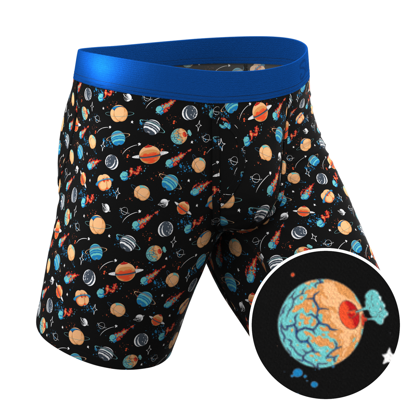  The Personal Space | Outer Space Long Leg Ball Hammock® Pouch Underwear With Fly