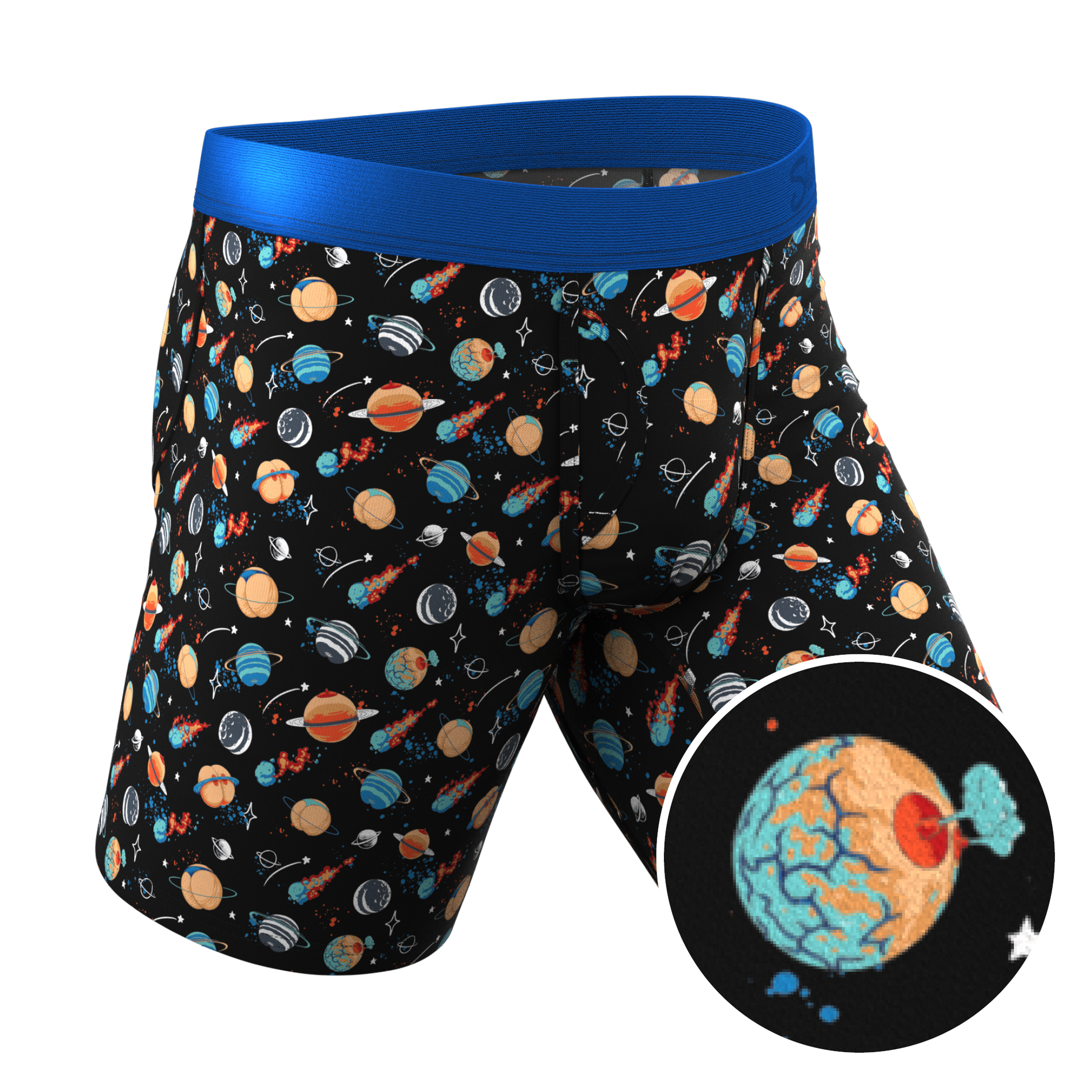  The Personal Space | Outer Space Long Leg Ball Hammock® Pouch Underwear With Fly