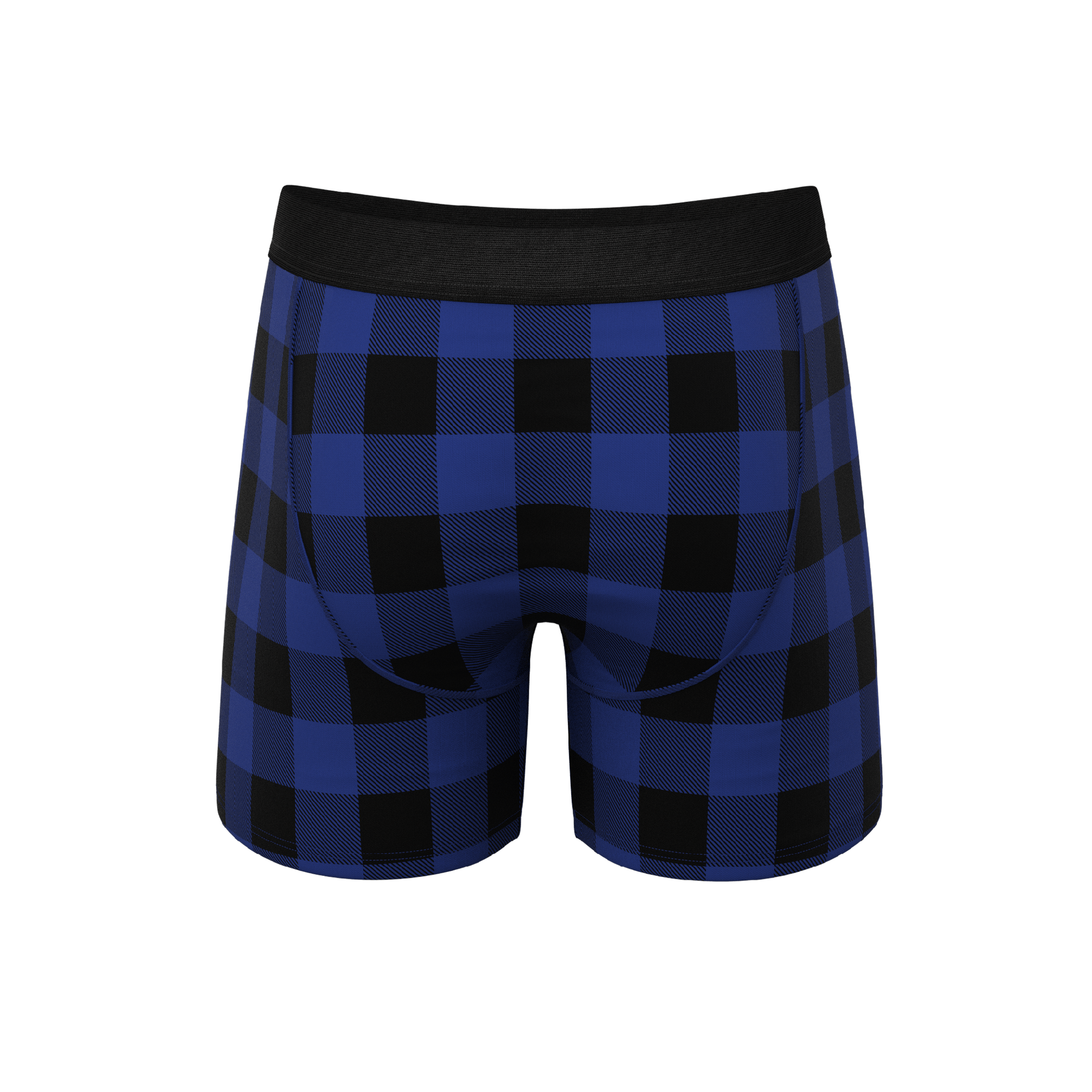  The Precious Plums | Blue Plaid Ball Hammock® Pouch Underwear With Fly