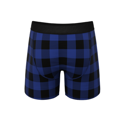  The Precious Plums | Blue Plaid Ball Hammock® Pouch Underwear With Fly