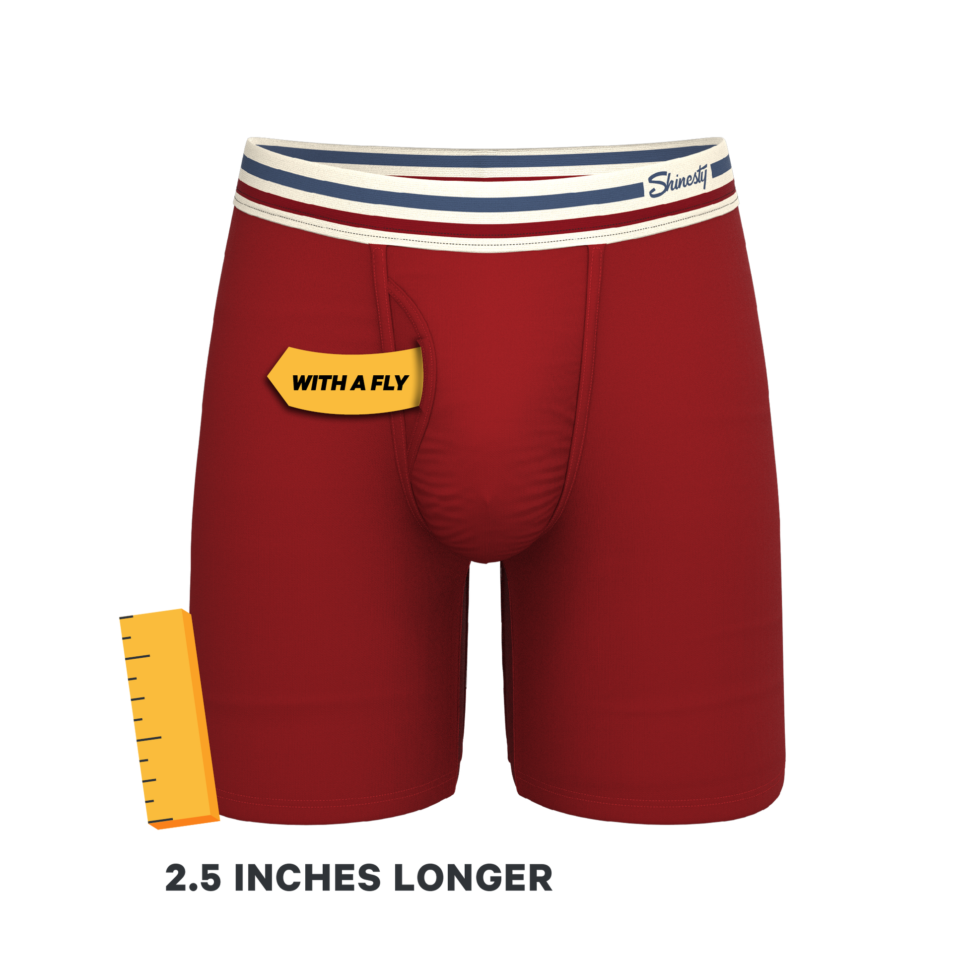  The Ready Or Not | Bright Red Retro Long Leg Ball Hammock® Pouch Underwear With Fly