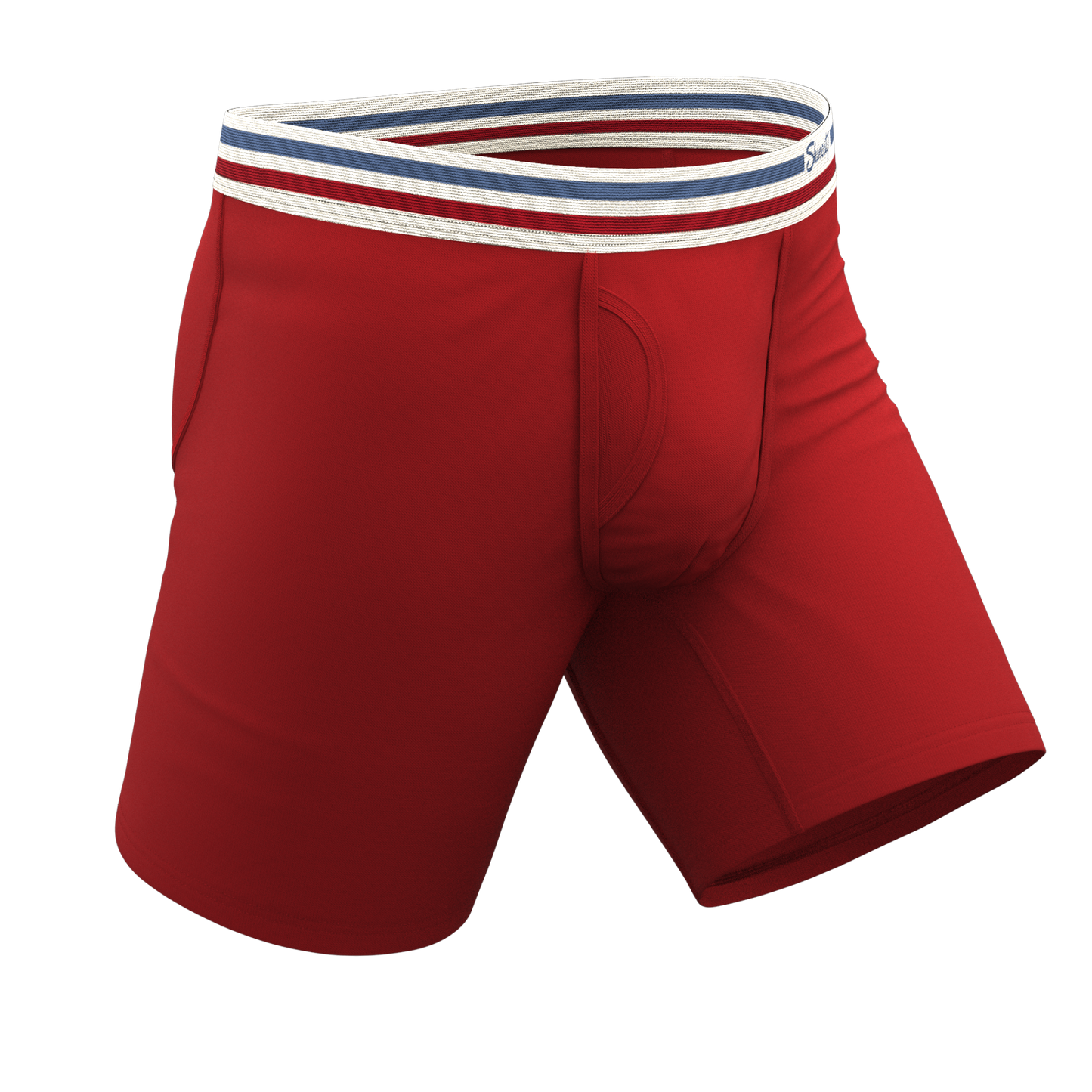  The Ready Or Not | Bright Red Retro Long Leg Ball Hammock® Pouch Underwear With Fly