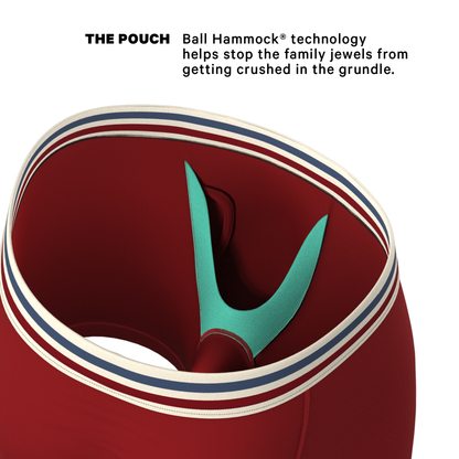  The Ready Or Not | Bright Red Retro Ball Hammock® Pouch Underwear With Fly