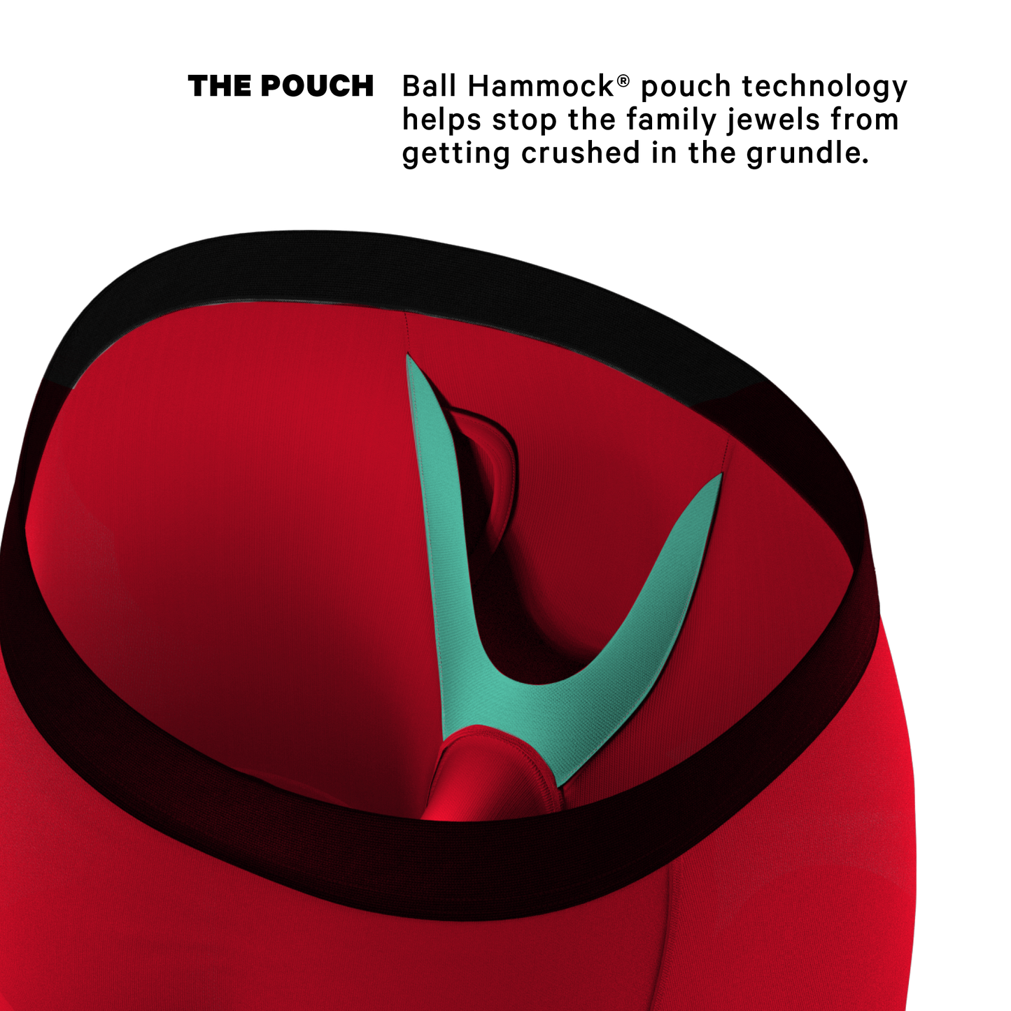 The Red Dong Effect | Red Long Leg Ball Hammock® Pouch Underwear With Fly