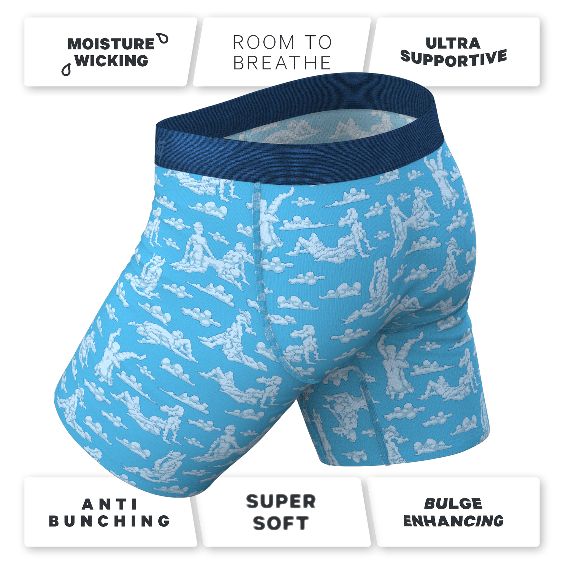  The Reverse Cloud Girl | Cloud Long Leg Ball Hammock® Pouch Underwear With Fly