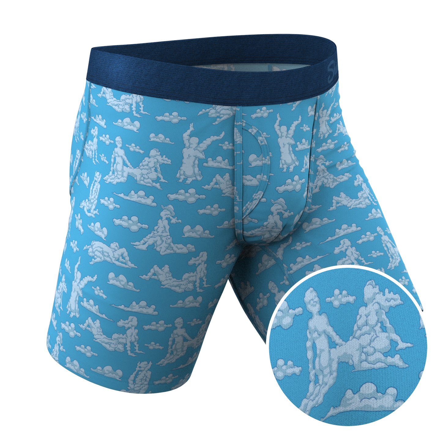  The Reverse Cloud Girl | Cloud Long Leg Ball Hammock® Pouch Underwear With Fly