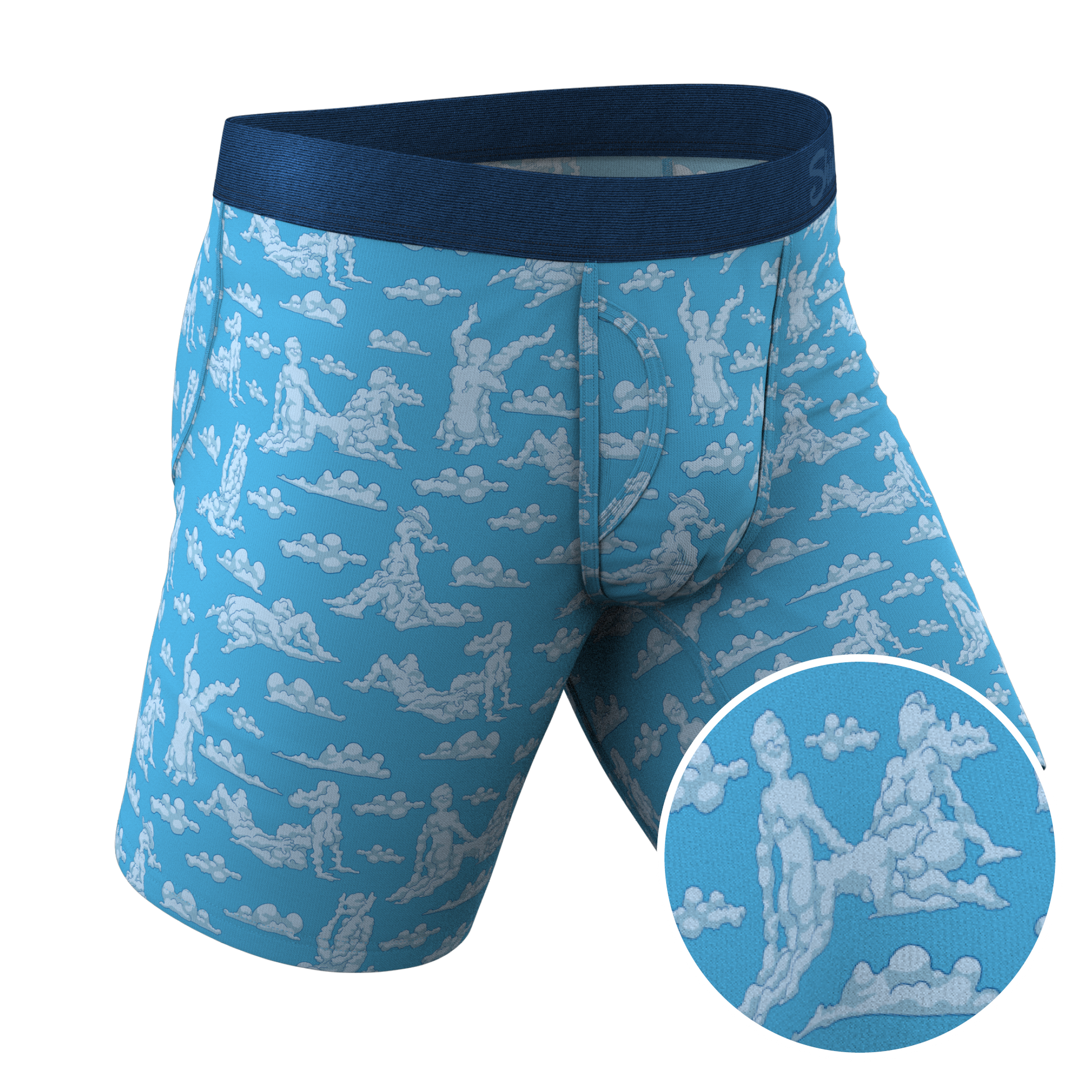 The Reverse Cloud Girl | Cloud Long Leg Ball Hammock® Pouch Underwear With Fly