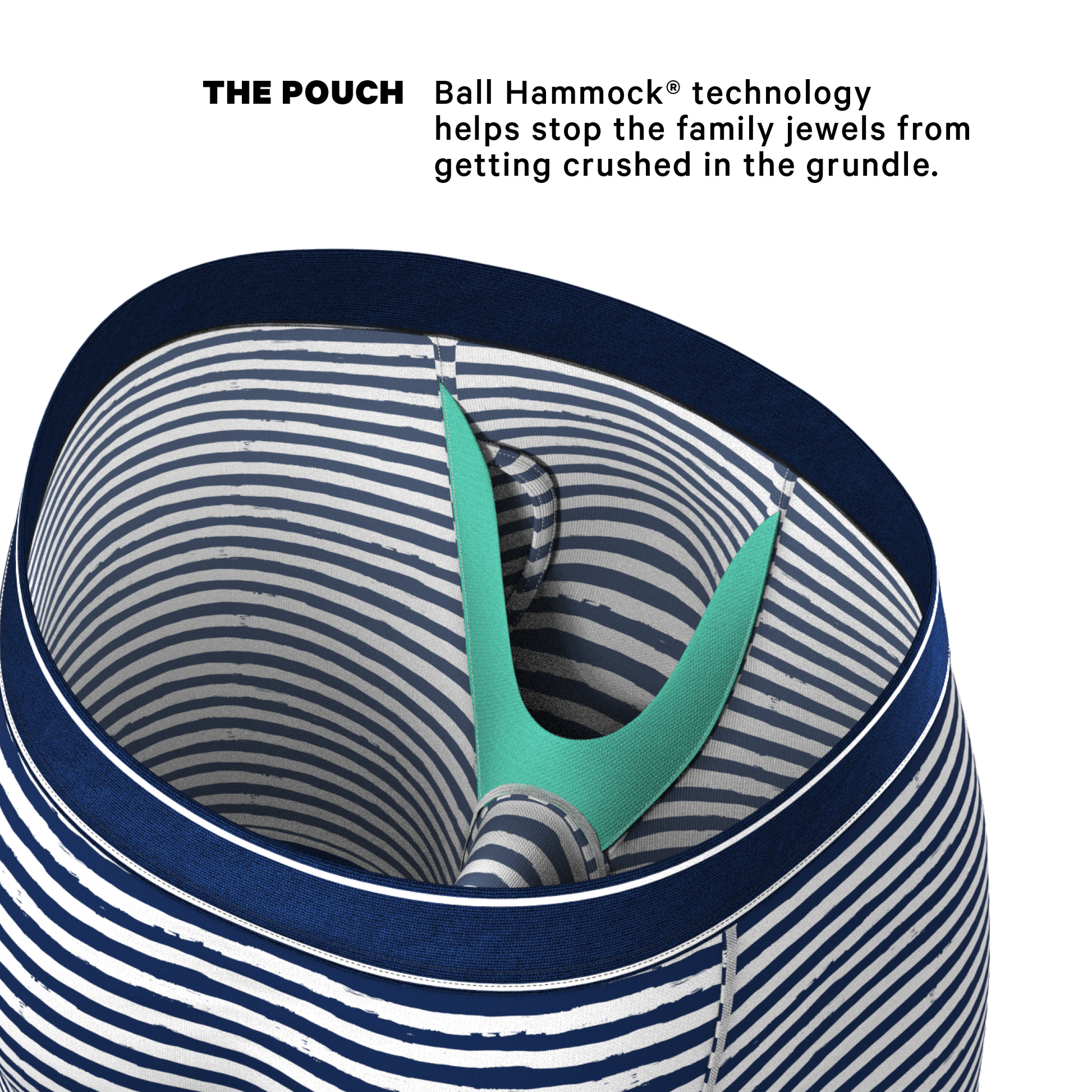  The Sailor | Nautical Stripe Long Leg Ball Hammock® Pouch Underwear With Fly