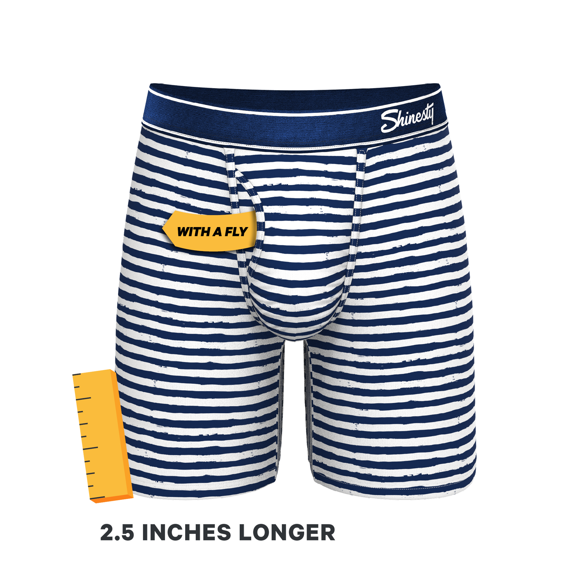  The Sailor | Nautical Stripe Long Leg Ball Hammock® Pouch Underwear With Fly