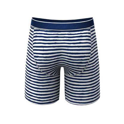  The Sailor | Nautical Stripe Long Leg Ball Hammock® Pouch Underwear With Fly