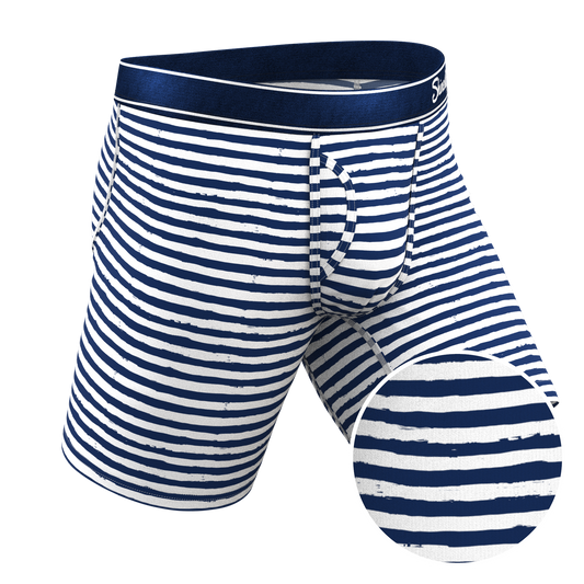  The Sailor | Nautical Stripe Long Leg Ball Hammock® Pouch Underwear With Fly