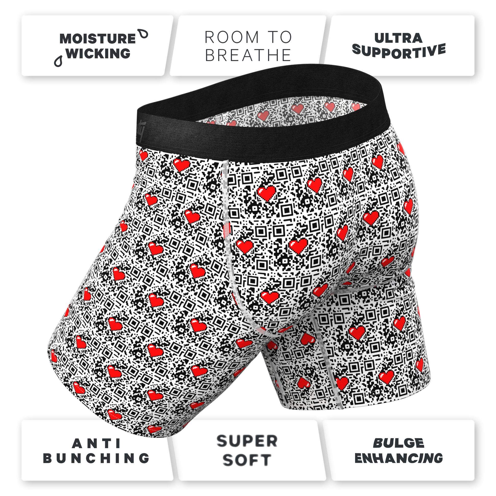  The Scan Me | QR Code Long Leg Ball Hammock® Pouch Underwear With Fly