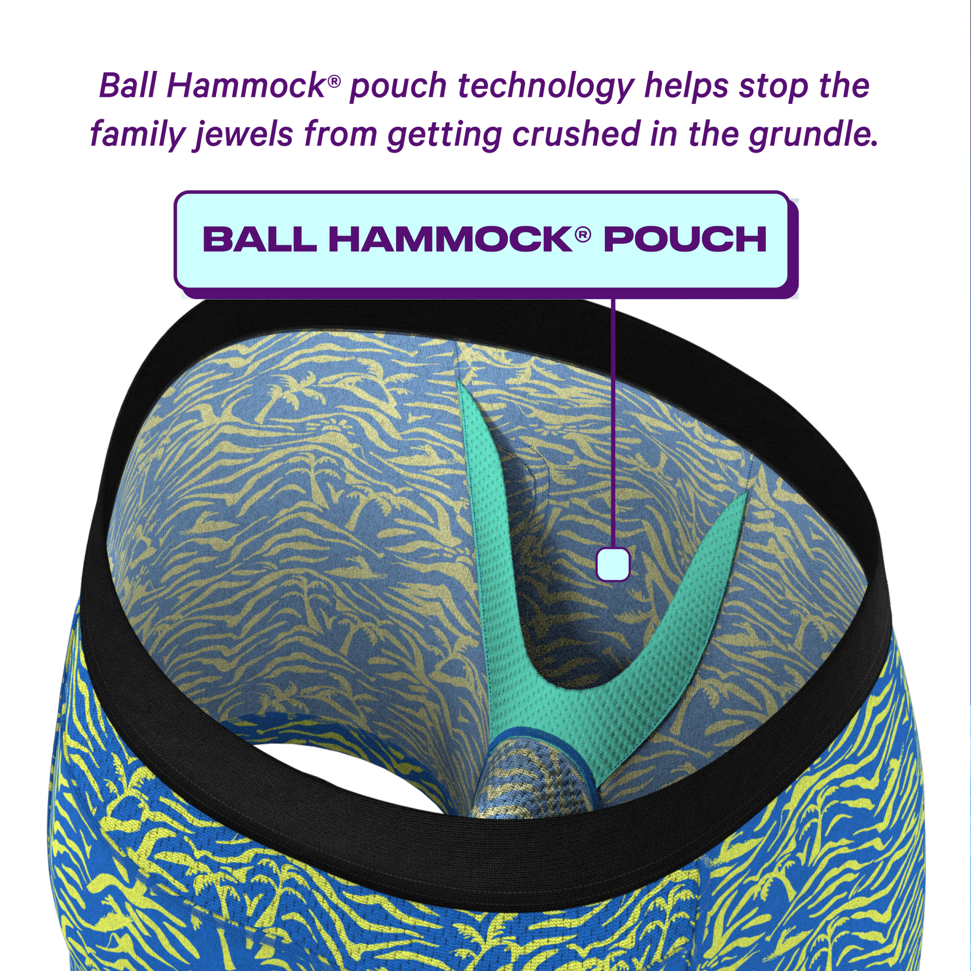  The Sea Breeze | Tropical Palm Tree ParadICE™ Cooling Ball Hammock® Underwear