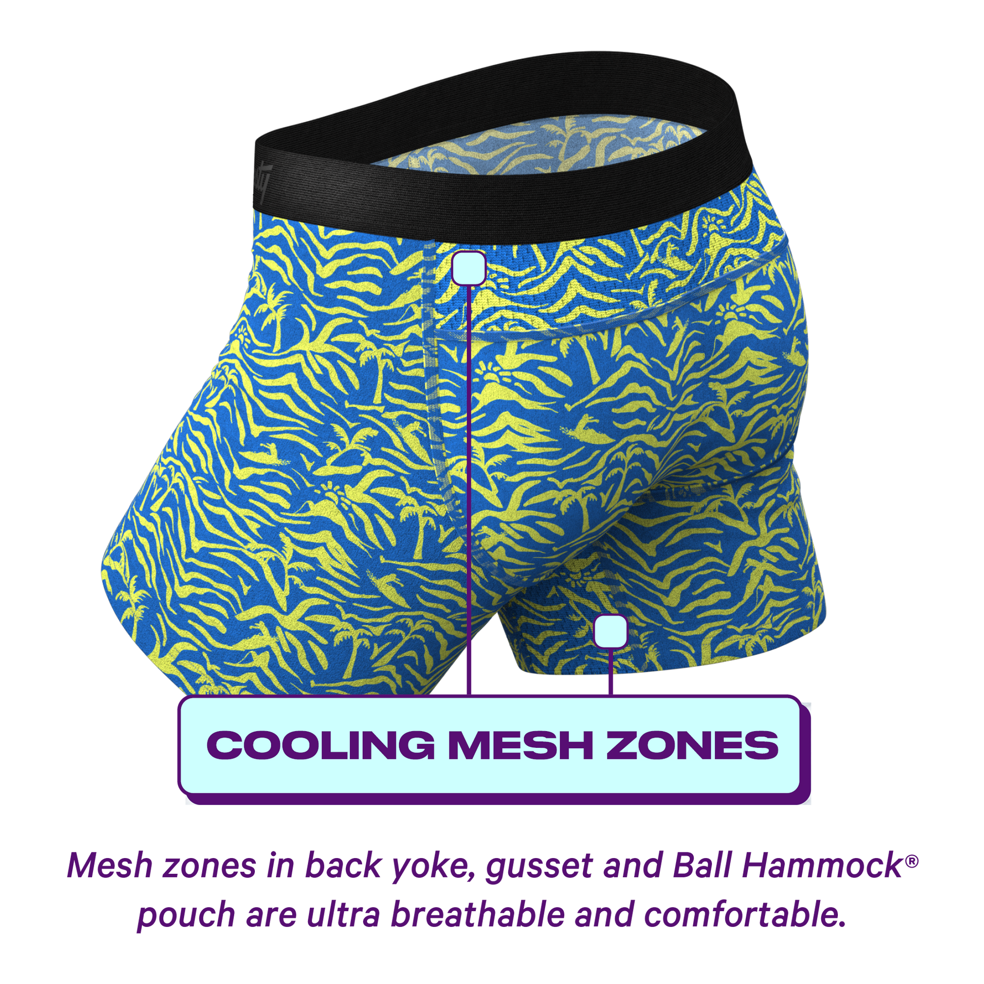  The Sea Breeze | Tropical Palm Tree ParadICE™ Cooling Ball Hammock® Underwear