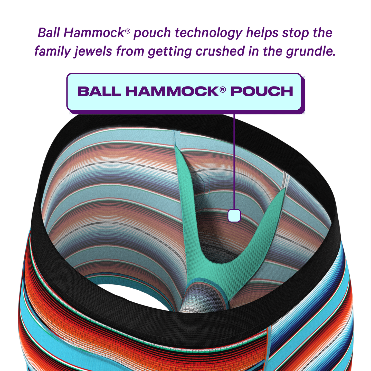  The Sedona Siesta | Blue And Orange ParadICE™ Cooling Ball Hammock® Pouch Underwear