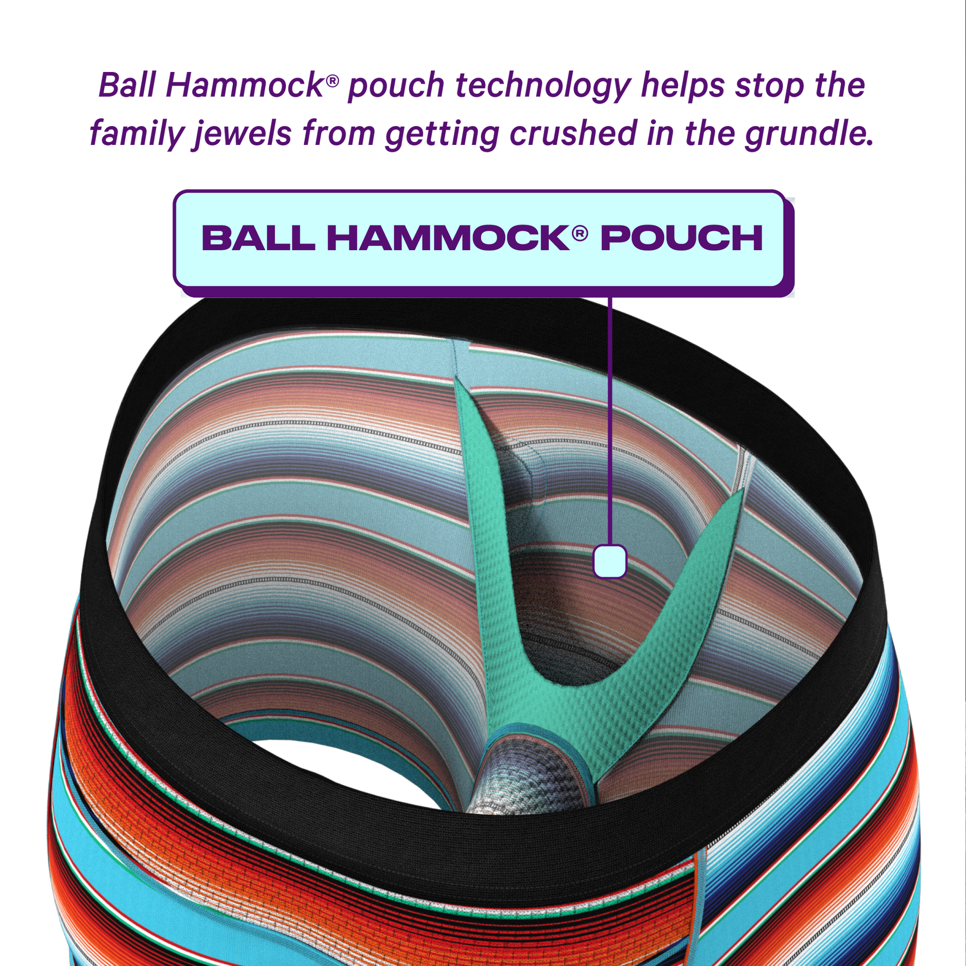 The Sedona Siesta | Blue And Orange ParadICE™ Cooling Ball Hammock® Pouch Underwear