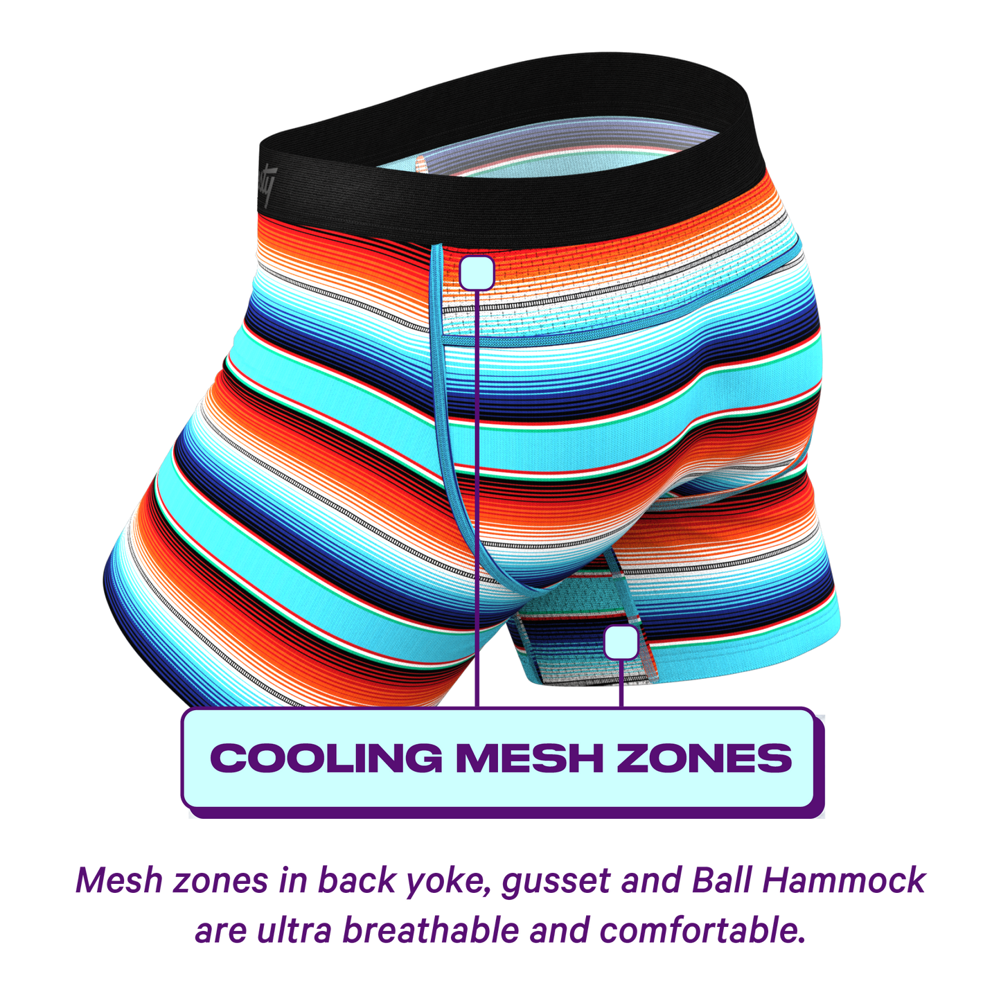  The Sedona Siesta | Blue And Orange ParadICE™ Cooling Ball Hammock® Pouch Underwear