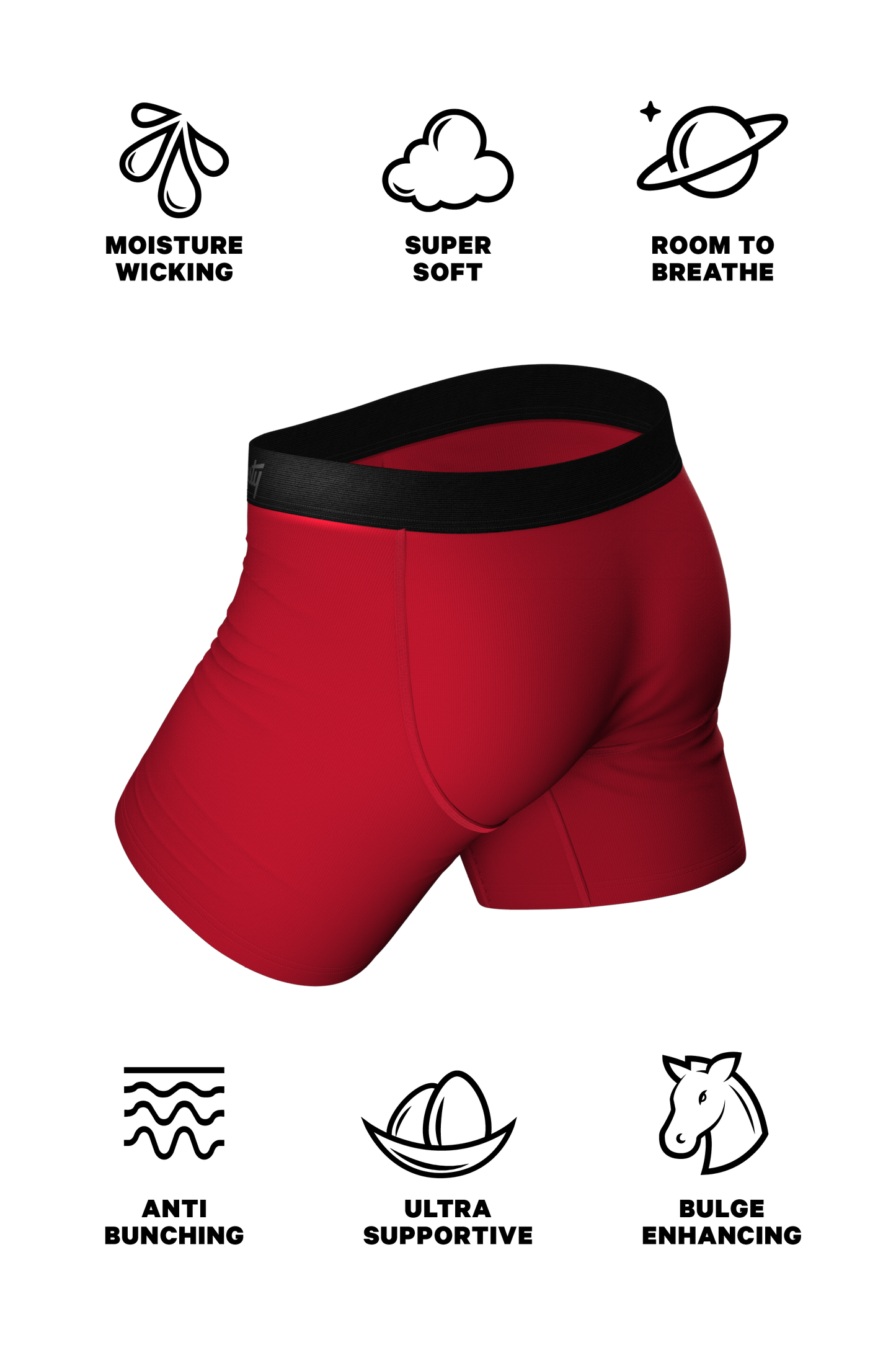  The St Knickers | Santa Belt Ball Hammock® Pouch Underwear With Fly