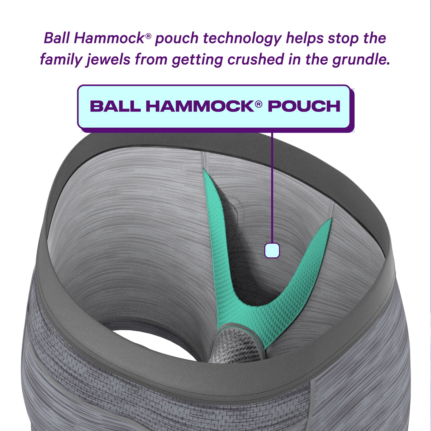  The Storm Cloud | Grey ParadICE™ Cooling Ball Hammock® Underwear