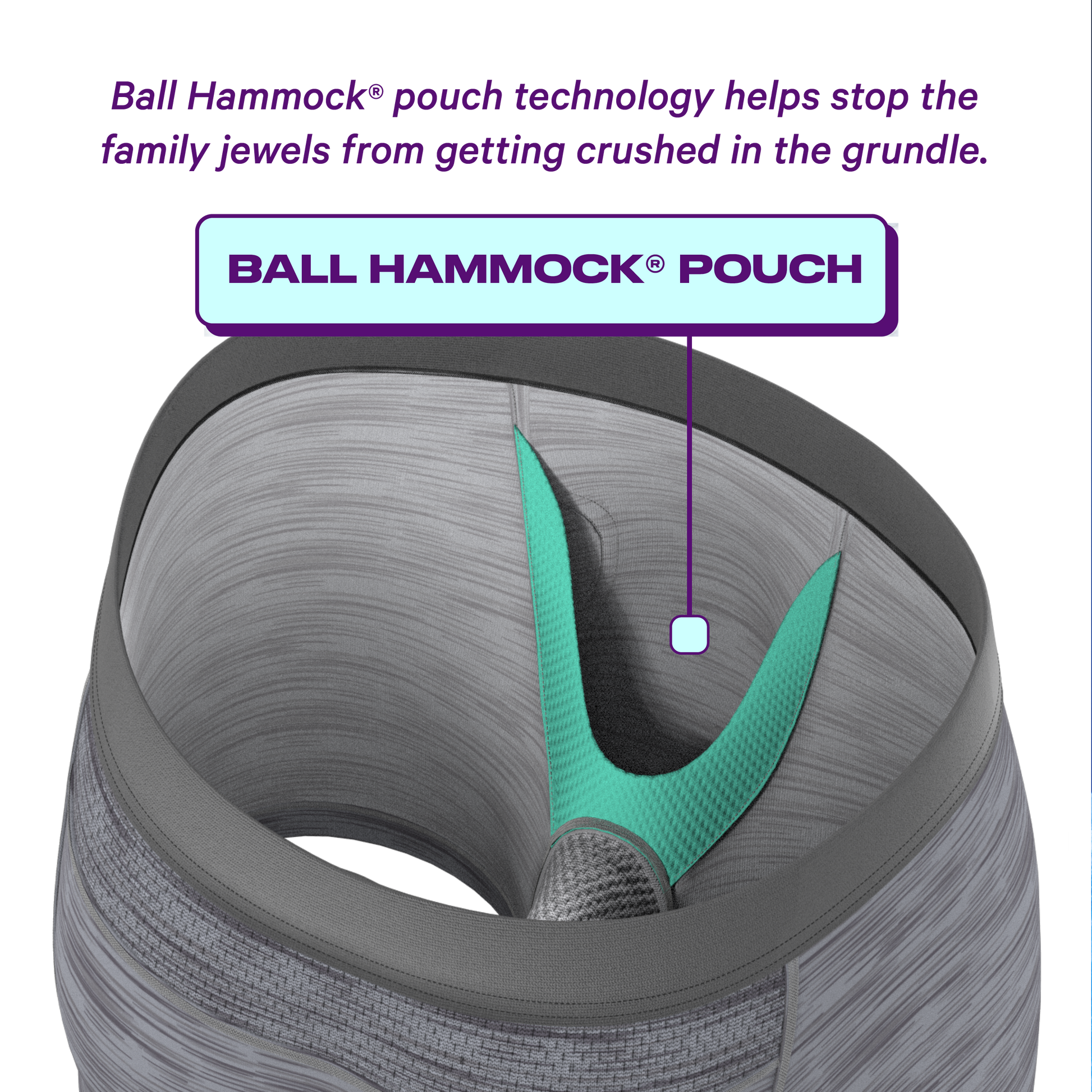  The Storm Cloud | Grey ParadICE™ Cooling Ball Hammock® Underwear