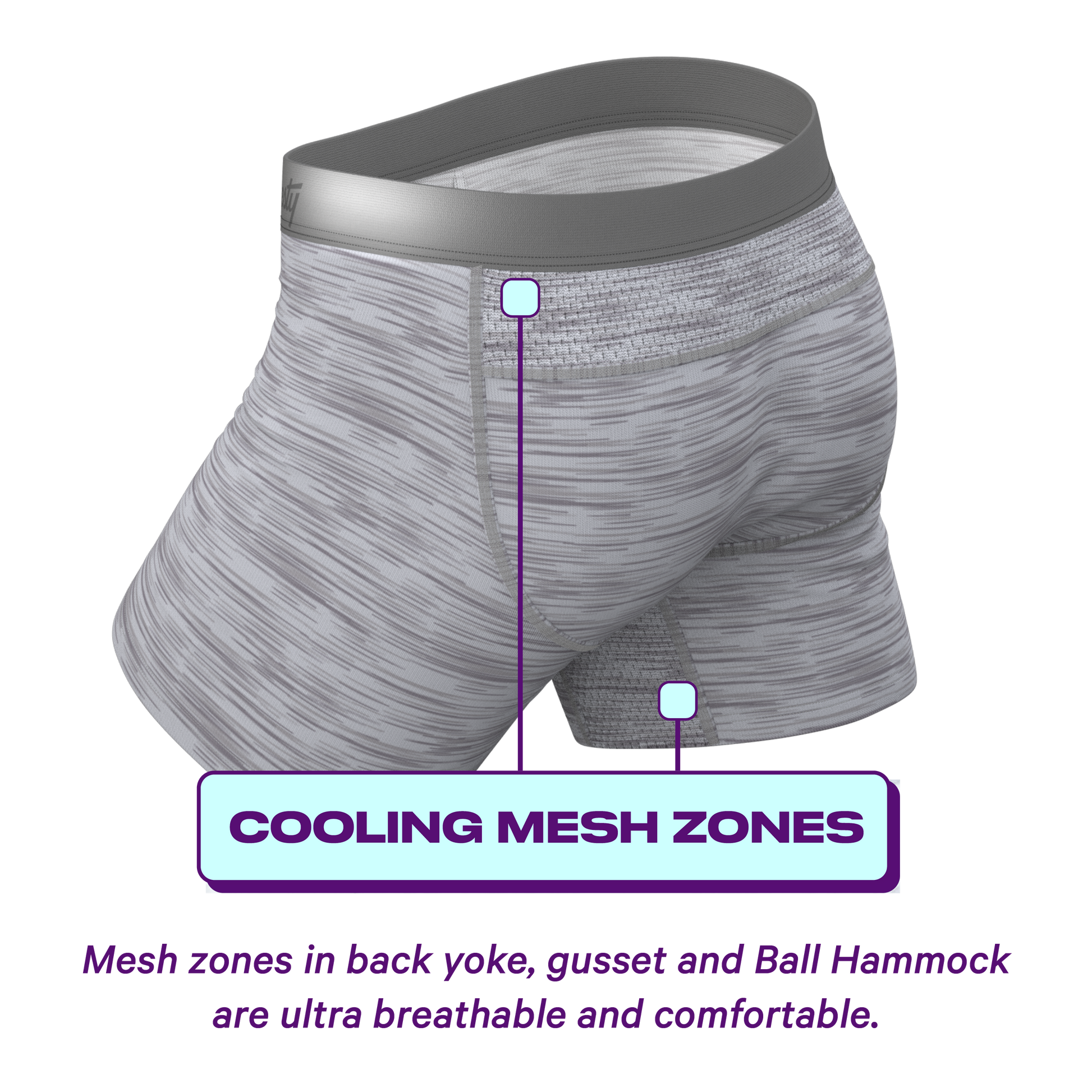  The Storm Cloud | Grey ParadICE™ Cooling Ball Hammock® Underwear