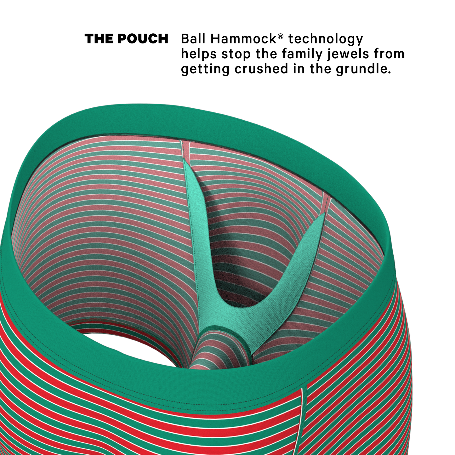  The Stripe Club | Christmas Striped Ball Hammock® Pouch Underwear