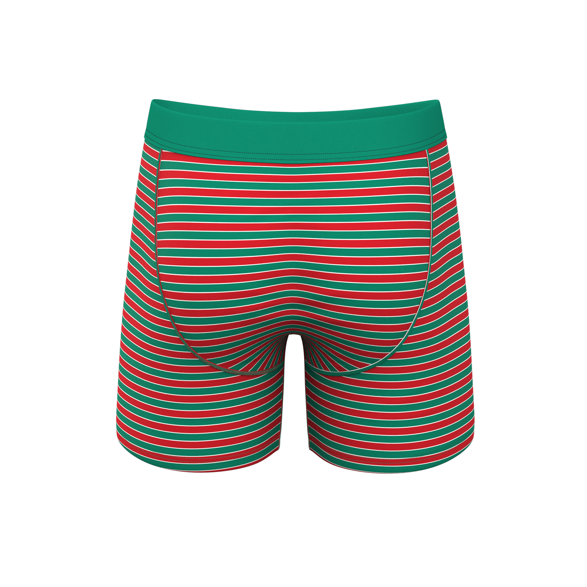 The Stripe Club | Christmas Striped Ball Hammock® Pouch Underwear With Fly