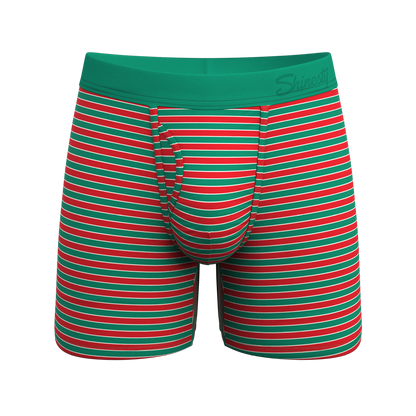  The Stripe Club | Christmas Striped Ball Hammock® Pouch Underwear With Fly