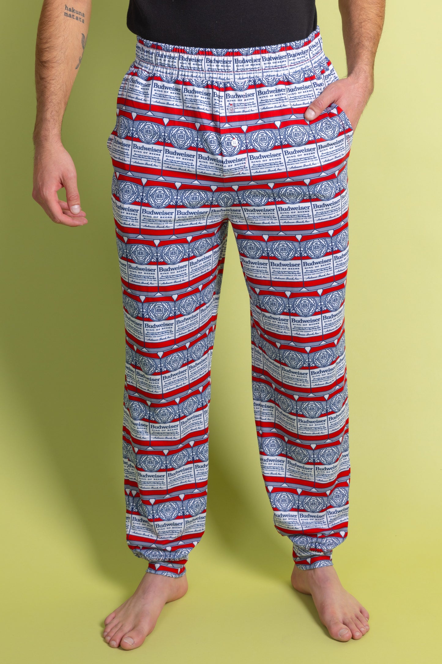  The Happy Hour | Mens Budweiser Can Pajama Bottom