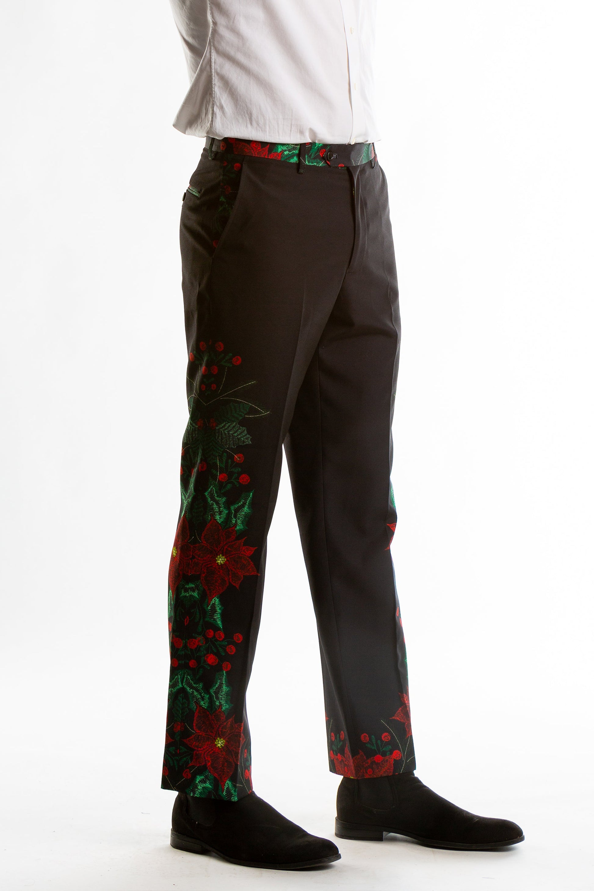  The Centerpiece | Poinsettia Ugly Christmas Suit Pants