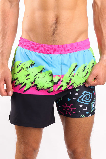  The Cherry Slushy | Neon Retro Ball Hammock® 5 Inch Athletic Shorts